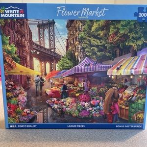 White Mountain Flower Market 1000 Piece Puzzle